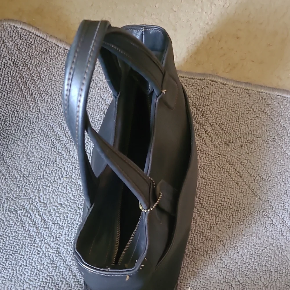 Vintage - Coach Black Satchel Structured Leather Bag - Picture 6 of 11